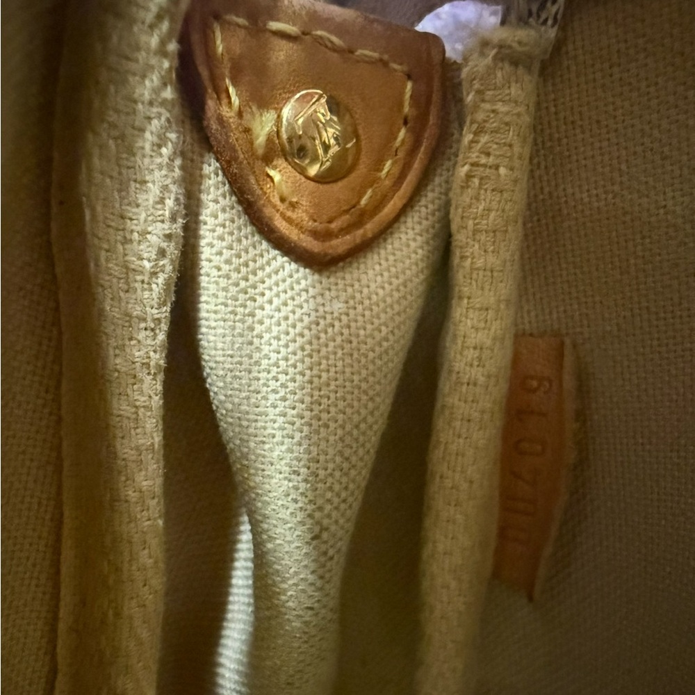 LOUIS VUITTON Damier Azur Canvas Eva crossbody Bag Cream/Grey checkered LV - Picture 6 of 11